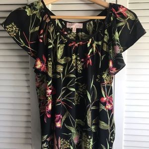 Philosophy floral/black blouse